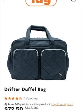 NWT Lug Drifter Duffel Bag — Indigo